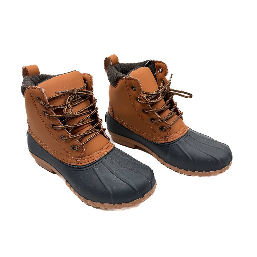Lands' End Dakota Waterproof Insulated Duck Lace-Up Boots Hazelnut Tan Sz 8 NWT - Picture 3 of 10